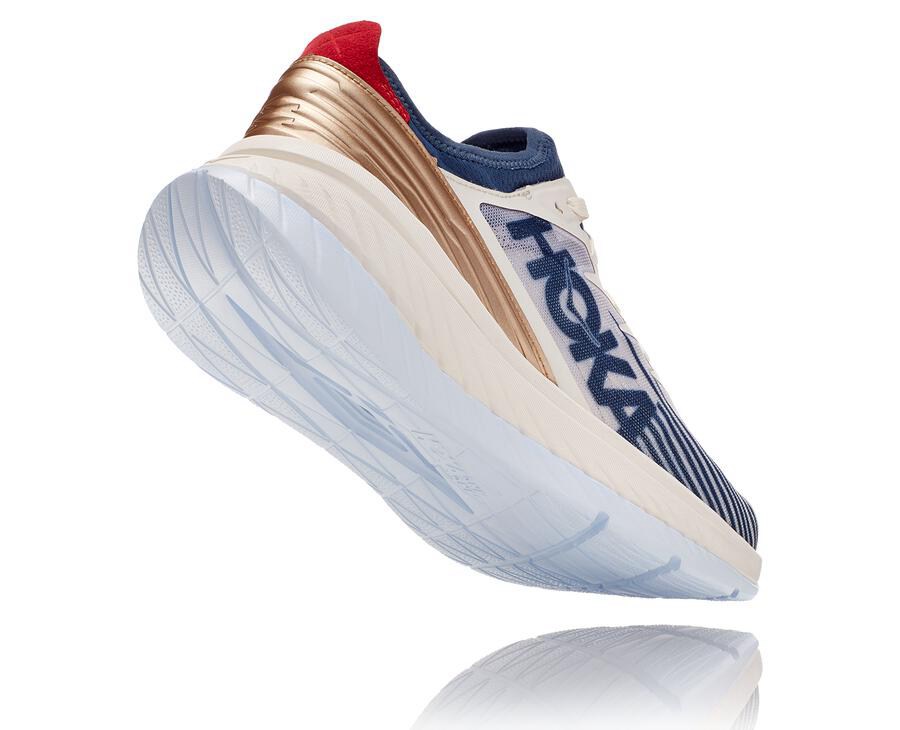 Hoka One One Koşu Ayakkabısı Erkek Beyaz/Mavi - Carbon X-Spe - DZ8917534